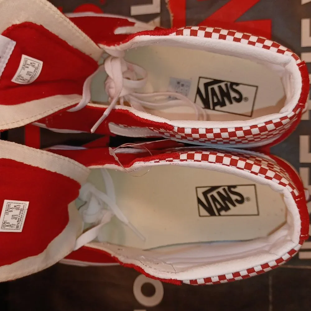 Vans Sk8-Hi Mix Checker Chili Pepper Men's 8/Women's 9.5 no box VN0A38GEVK5
